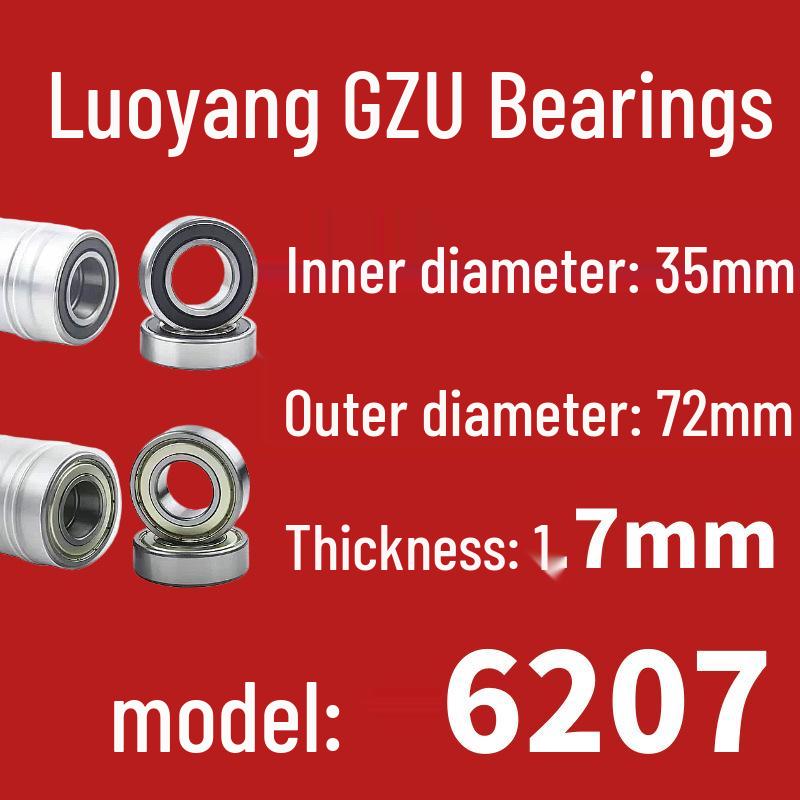 Luoyang Yüksek Kaliteli Dayanıklı Aşınmaya Dayanıklı Derin Kanallı Bilyalı Rulman 6200-6206 Serisi