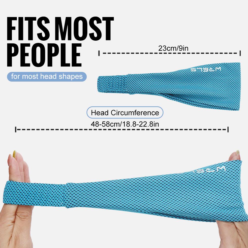 WRELS Sport Headband Sweatband Running Hair Band Yoga Fitness Gym Workout Mesh Breathable Moisture Wicking Anti Slip Hairband