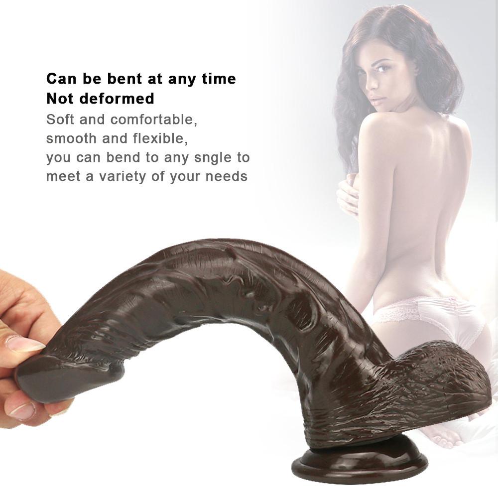 Brown 23cm Orgasm Dildo for Women Anal Plug Long Vaginal G-Spot Stimulator Sex Multi-speed Waterproof Pussy Adult 18 Toys