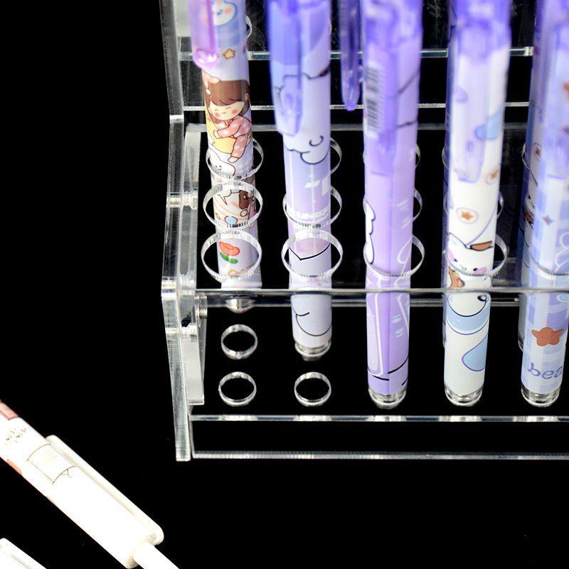 Pen Holder Acrylic Pen Display Stand Holder for Vendors,Beadable Pens Display Organizer Paint Brush Storage Makeup Brush Rack
