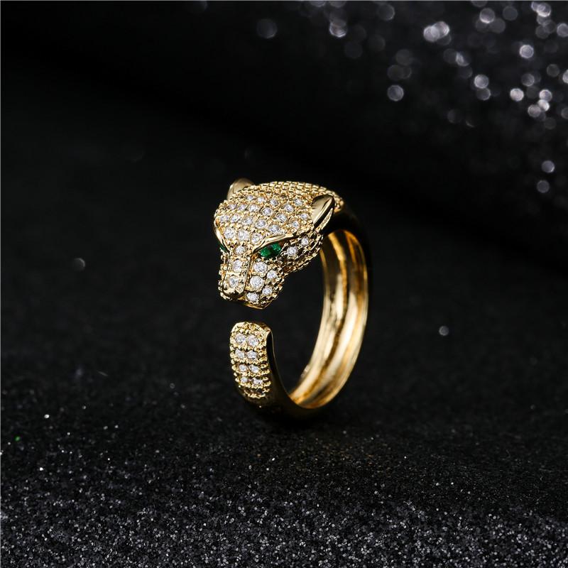 Original Gold leopard shape animal rings for men's woman wedding  gold color finger rings classics Brand