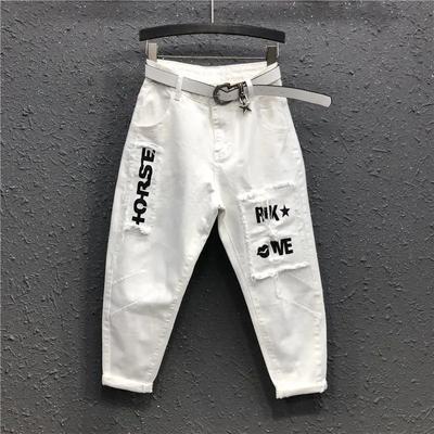 Dámské korejské vintage streetwearové volné džíny s vysokým pasem rovné džínové kalhoty oblečení