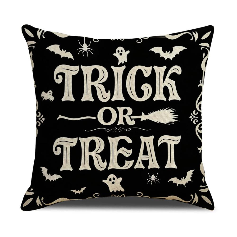 New Black Funny Ghost Horror Halloween Pillowcase Festive Party Cushion Sofa Pillow Combination