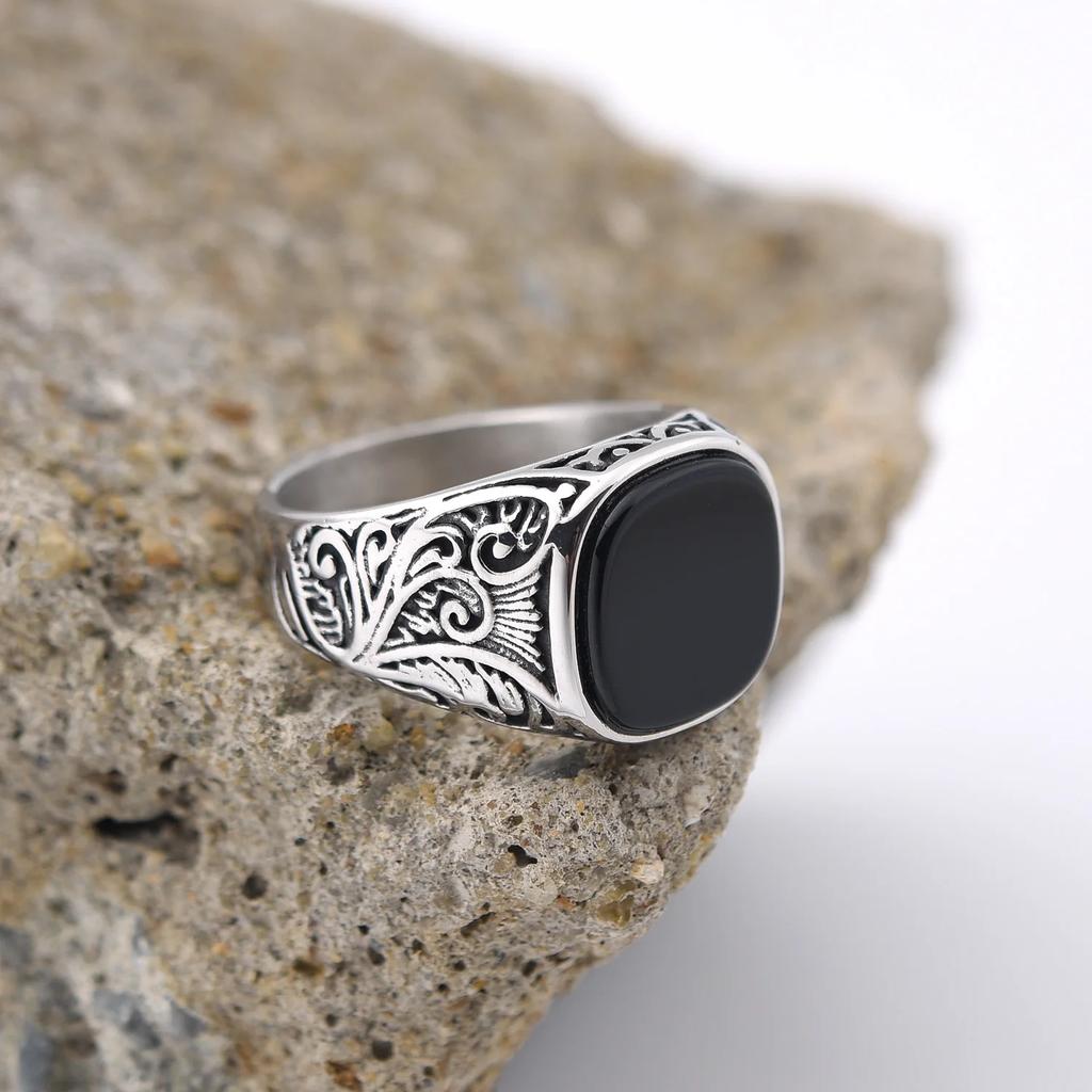 Hochwertige Herrenringe aus 316L Edelstahl im Mehrfarben-Zirkon-Stil