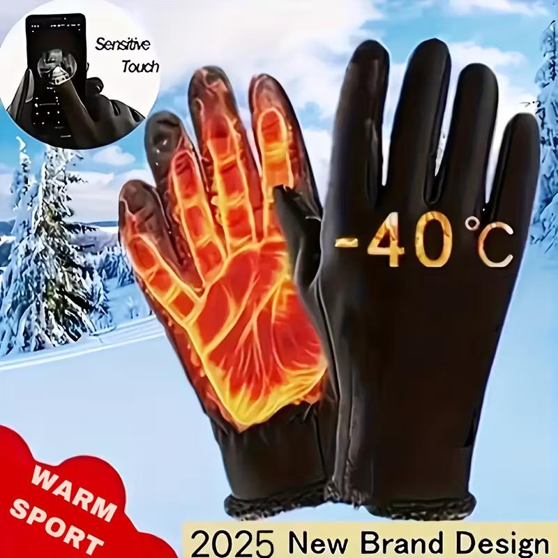 Herren Thermo-Touchscreen-Handschuhe - Winterwärme mit Passform, -Rutsch-Griff & Vollfingerbedeckung, Winterfäustlinge für Herren