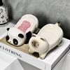 Creative High Appearance Level Cat and Panda-shaped Soap Dish, Water-draining Ceramic High-end Light Luxury Soap Storage Box