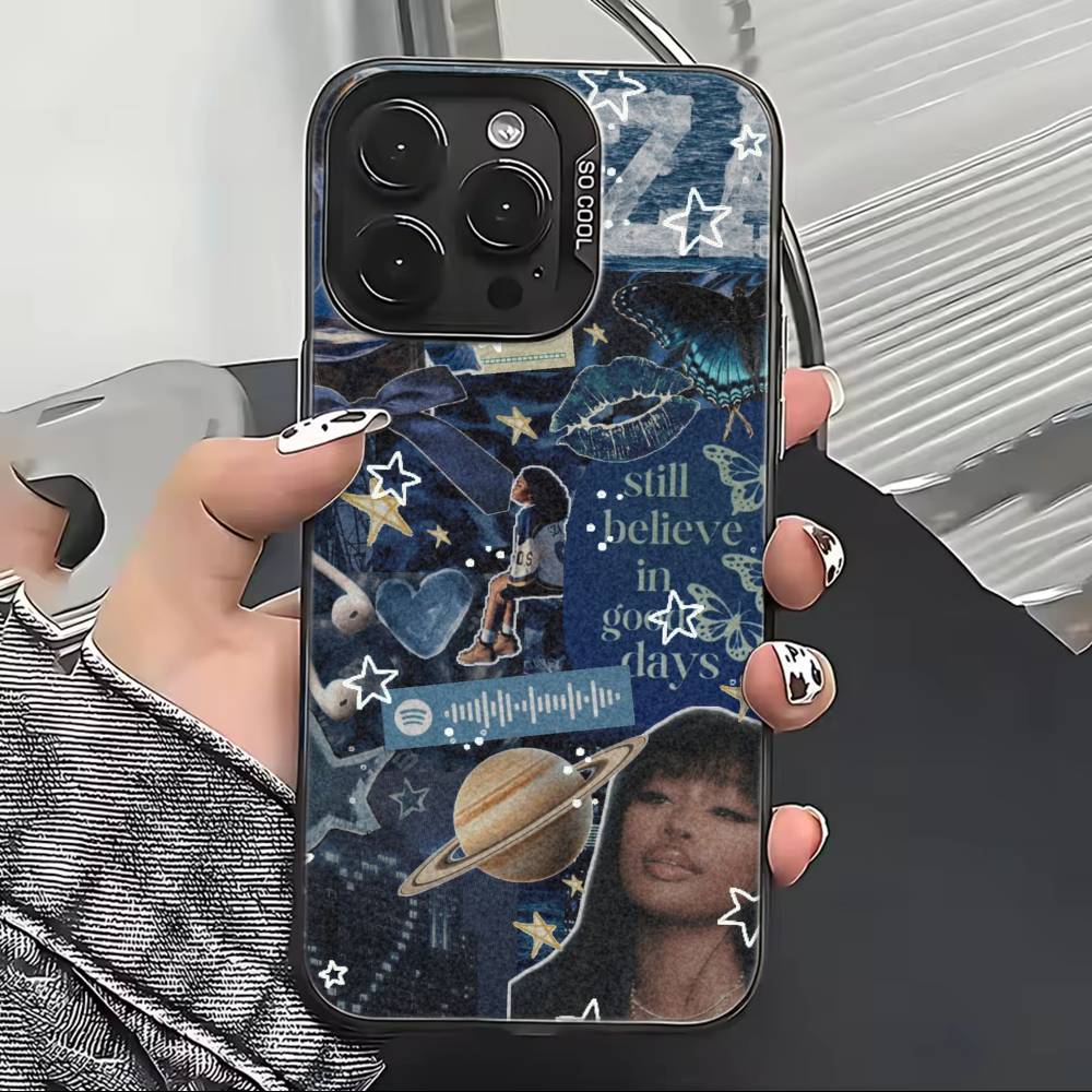 

Fashion Singer For S-SZA Phone Case For iPhone 17,16,15,14,13,12,11 Plus,Pro Max,XS,Colorful Silver Black Cover iPhone14Plus