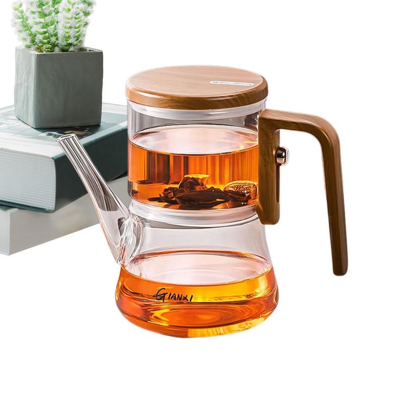 Ceainic magnetic cu separare, infuzor detașabil, ceainic din sticlă robustă, rezistent la temperaturi ridicate, control al presiunii, ceainic