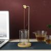 Glass Incense Holder Anti-Ash Flying Incense Burner Snow Mountain Incense Stick Holder with Ash catcher for Yoga Meditation