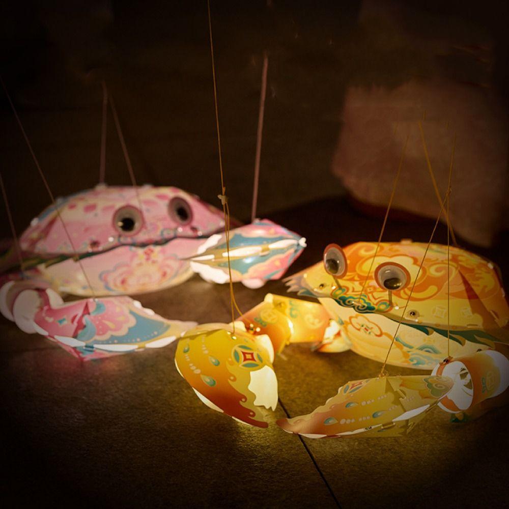 Chinese Style New Year Crab Portable Lantern Children Handheld Lantern Hanfu Accessories