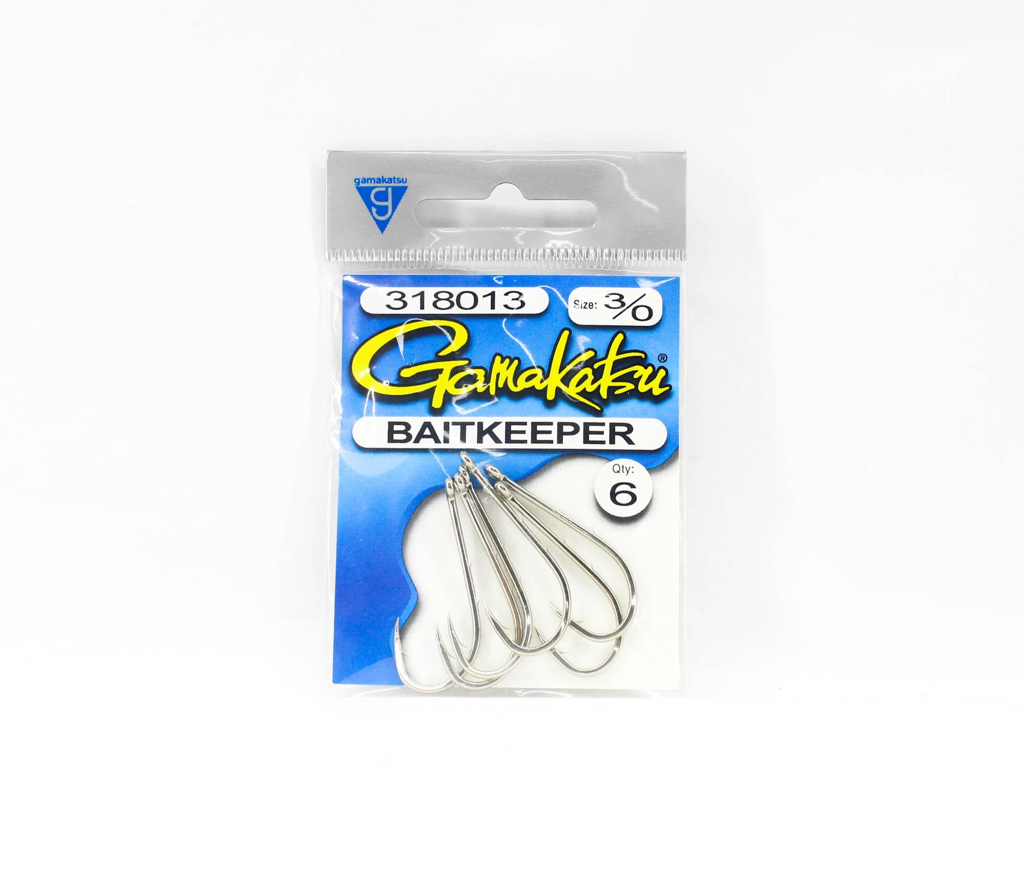 Крючок Gamakatsu 318013 Baitkeeper NKL Размер 3/0, 6 шт. в упаковке (4319)