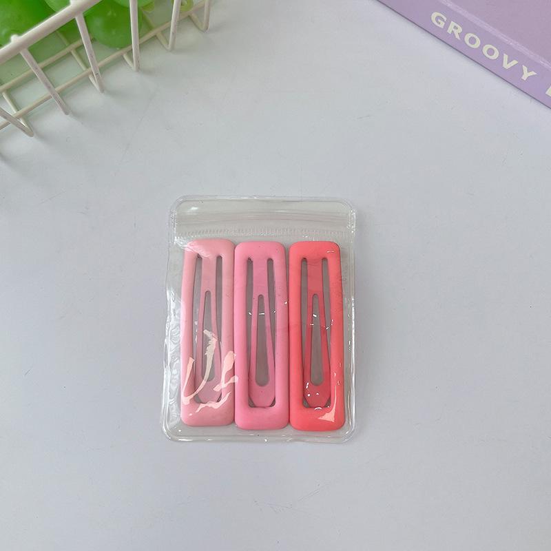 Children'S Gradual Change Of Color Simple Bb Clip Headgear Fashionable Girl One-Word Clip Side Clip Fixed Broken Hair Bangs Hairpin Card
