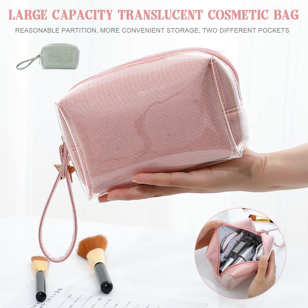 Cosmetic Bags Portable With Handle Strap For Bathroom, Vacation And Organizing
