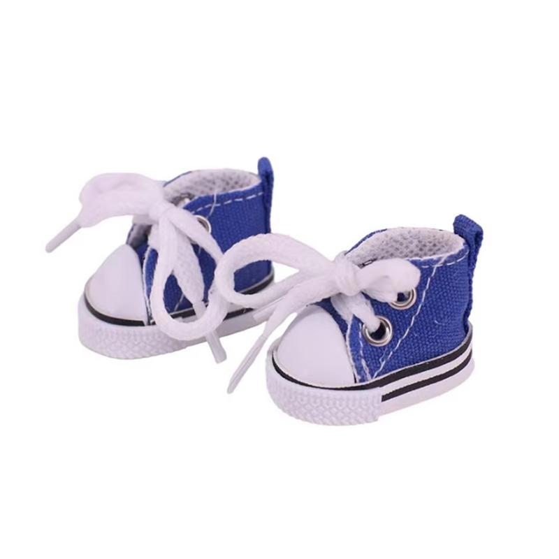 ShoesNew Only 4Cm Labubu Doll Canvas Shoes 1517Cm High Top Sports Shoes Labubu Doll Lace Up Canvas Shoes Doll Accessories Toy