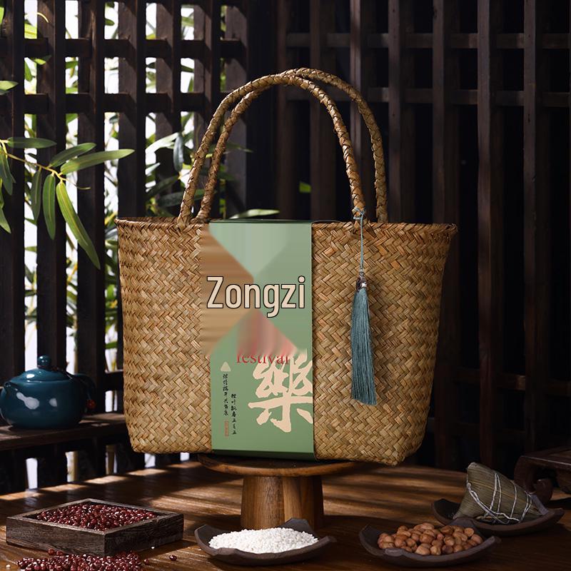 2026 Creative Handmade Dragon Boat Festival Gift Basket - Reusable Zongzi Box with Custom Logo