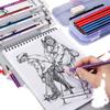 Marco 7060 Sketch Charcoal Pencil Set 12PCS Soft Medium Hard Fade-Resistant 4mm Thickened Lead Sealed Pen Tipfor Students