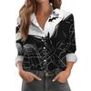 Women's Shirt Blouse Print Button Long Sleeve Casual Basic Shirt Collar Regular Top