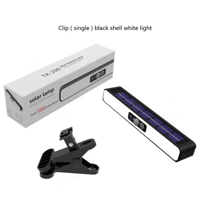Solární světla na klip s pohybovým senzorem, venkovní vodotěsná, solární světla na plot venkovní s 36 LED, přenosné solární bezpečnostní světlo