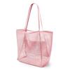 Simple Foldable High-capacity Beach Mesh Bag Women Summer Outdoor Travel Shopping Essential Shoulder Carry Storage Bag Handbag