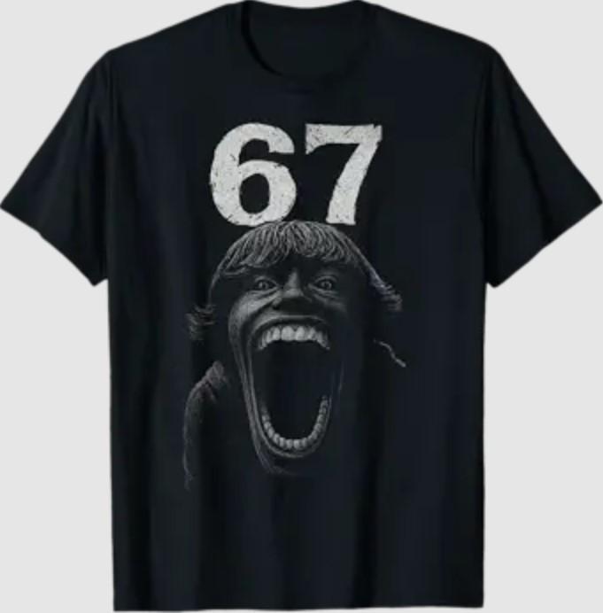 Halloween 67 SCP Horror Face Scary Costume Shirt Horror 6 7 T-Shirt S разноцветный