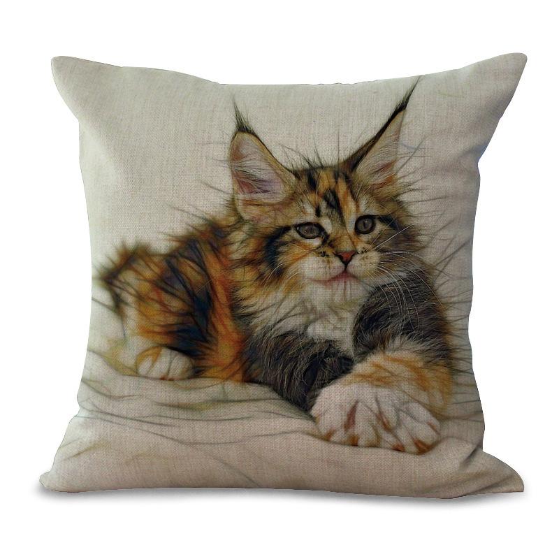 New Summer Retro Style Home Pillowcase Animal Cartoon Printed Pillowcase