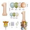 25 pièces Tour de Ballons Girafe Ballon Chiffre 32 pouces Pour Enfants Jungle Girafe Joyeux Anniversaire Décoration de Fête Cadeaux DIY Fournitures