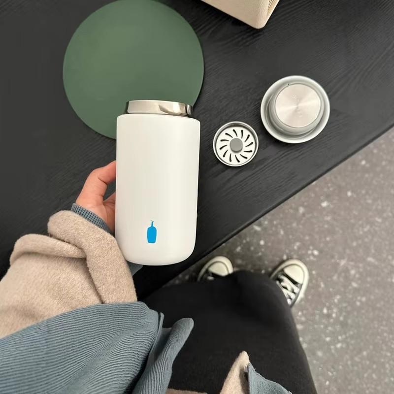 Blue Bottle Coffee Cup Thermos Cup 304 Stainless Steel Inner Pot Cup Portable Cold Insulation Simple And Convenient Cup Gift