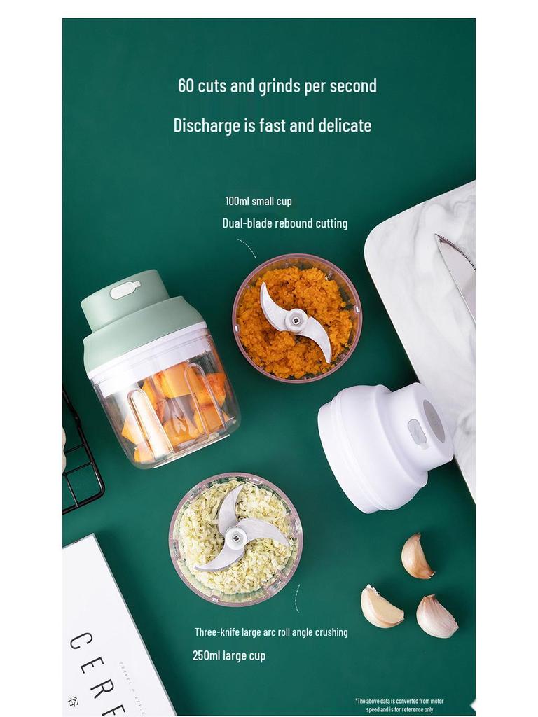 Beiling Electric Garlic Chopper: Home Pull-Cut Mincer and Masher.