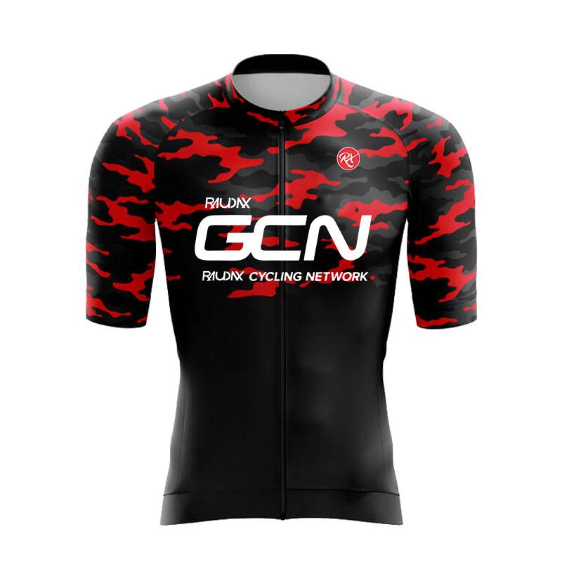 RAUDAX GCN 2025 Men Short Sleeve Cycling Set Ropa Ciclismo Hombre Summer Cycling Clothing Triathlon Bib Shorts Suit Bike Uniform