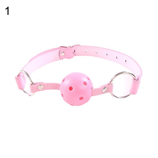 Mouth Gag Ball Harness Oral Fixation Restraints Bondage Adults Sex Game Toy