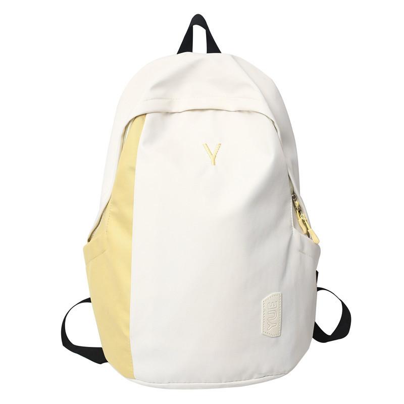 

Color Blocked Simple Letter Decoration For Student Backpacks For Daily Use