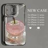Crystal Apple Is Suitable for iPhone17ProMax Anti-drop Mobile Phone Case 16 Advanced Sense 15/14 Transparent Fine Hole
