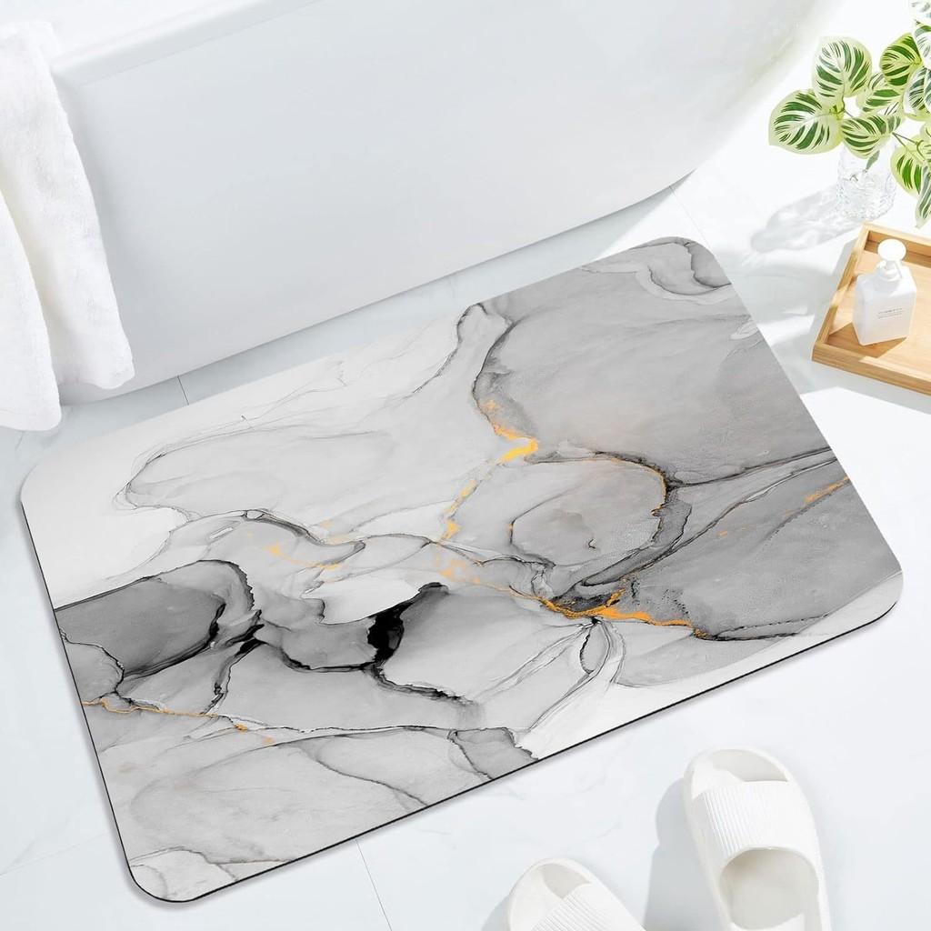 Waterproof Polyester Shower Floor Mat With Quick Dry Features For Bathroom And Entryway