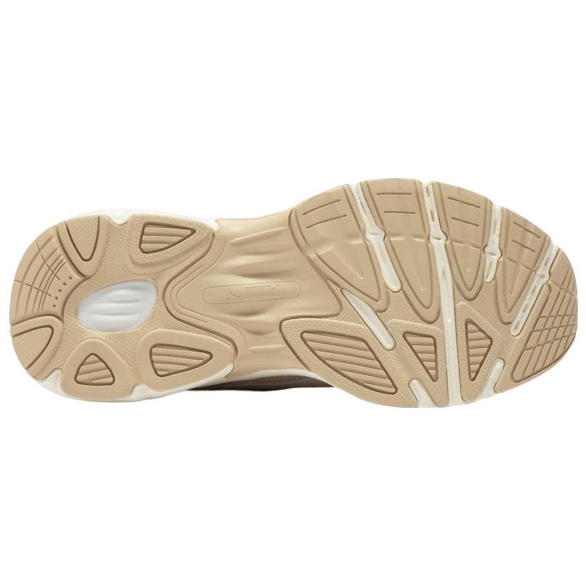 Puma Tevaris Nitro Tecido Couro Bico Redondo Cadarço Esportivo Cano Baixo Casual Tênis Unissex Castanho Claro 388774-15