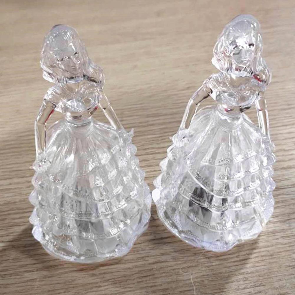 Crystal Princess Light LED Color Changing Christmas Night Lamp Home Table Decor