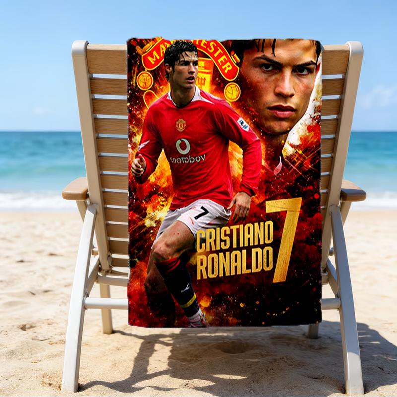 Man United Soccer Action Beach Towel - Soft, Absorbent Microfiber, Lightweight, Ideal for The Beach, Parties, Travel, Camping fan gifts