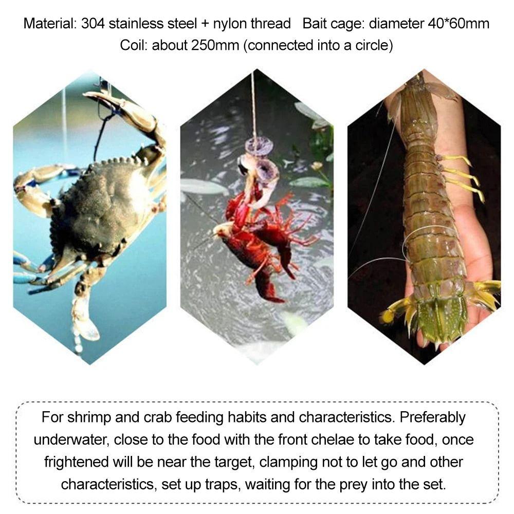Lure Trap Crab Catching Tool Steel Wire Crab Trap  Crab Lobster Shrimp Crayfish