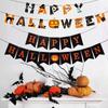Halloween Banner Swirl Decorations Happy Halloween Letter Banner Hanging Swirls Cat Ghost Witch Bat Party Ceiling Decor Supplies