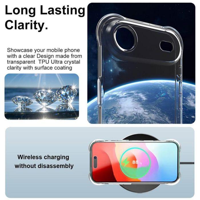 Coque pour iPhone Air - BOOLING - Silicone Transparent Slim Coins Renforcés - 2 Verres Trempés