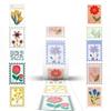 500 Stück Mode Blumenstempel Aufkleberrolle Minimalistische Kunst Cartoon Scrapbooking Graffiti Café DIY Scrapbooking Handy Geschenke Aufkleber