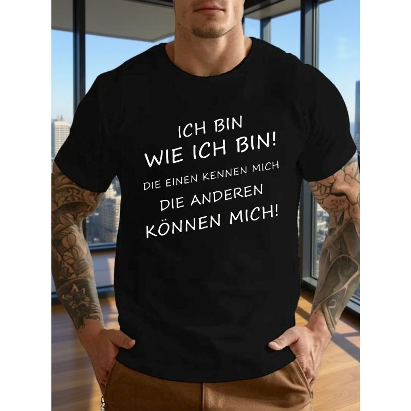 European sizes Men S T-Shirt with a Fun German Crinkle Design S
