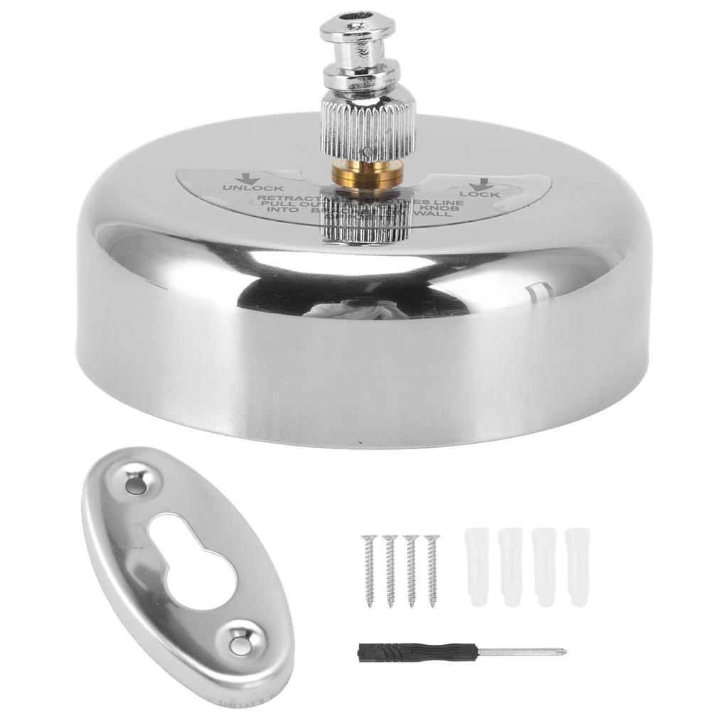 Clothesline Retractable Design Stainless Steel Casual Style Laundry Clothesline for Indoor Bathroom Balconies