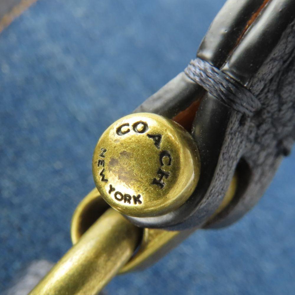 Gebrauchte COACH Handtasche Prairie Satchel 67332 Denim/Leder Indigo Marineblau