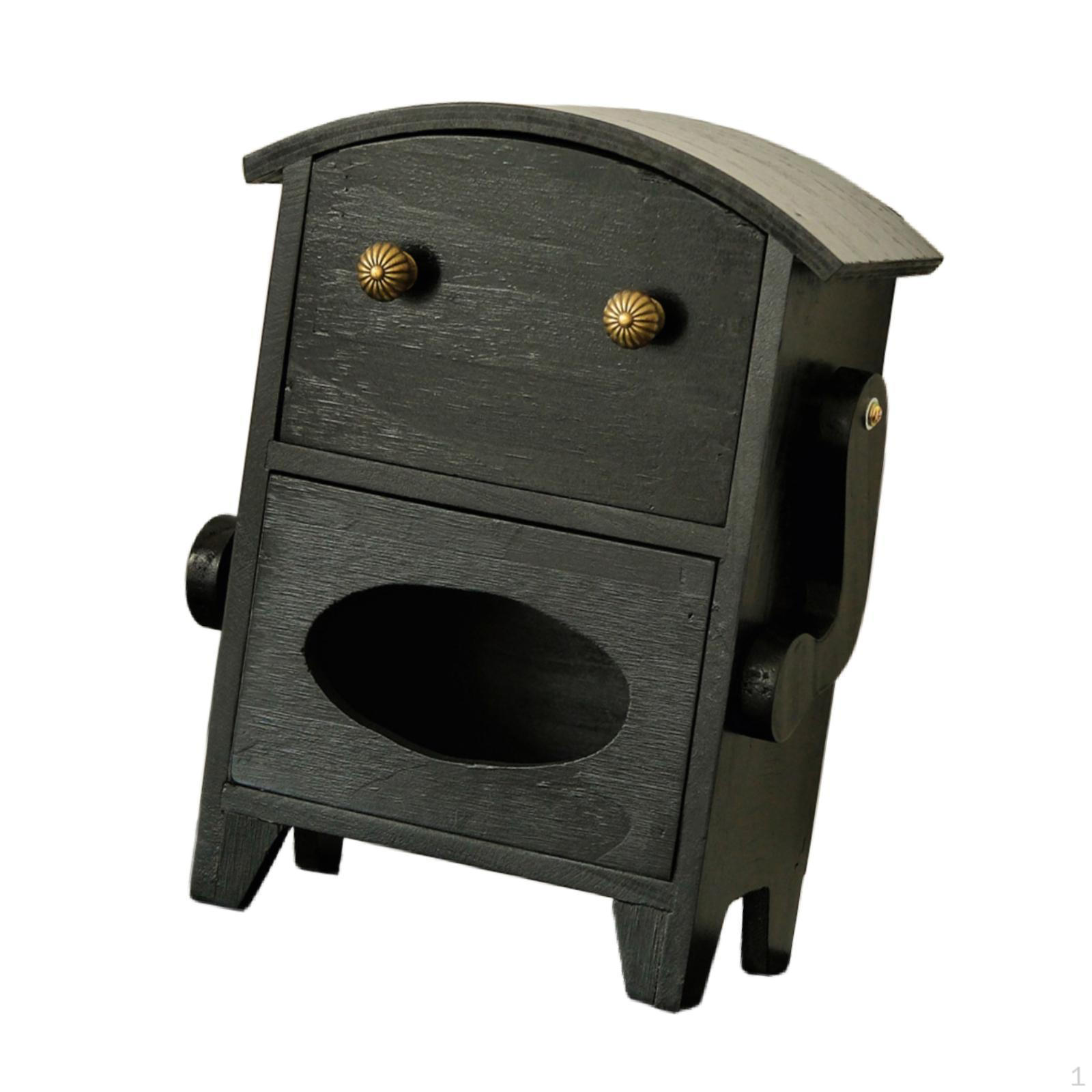 

Робот-органайзер с ящиком для декора гостиной и украшений чёрный