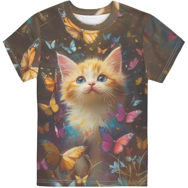 Summer Fashion Casual Cute Style Women's Cartoon Color Printed Comfortable Soft Breathable Loose T-shirt