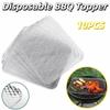10PCS Aluminum Disposable Barbecue Net Thickened Grill Mesh Mat Food Cooking Screen  Camping Grill