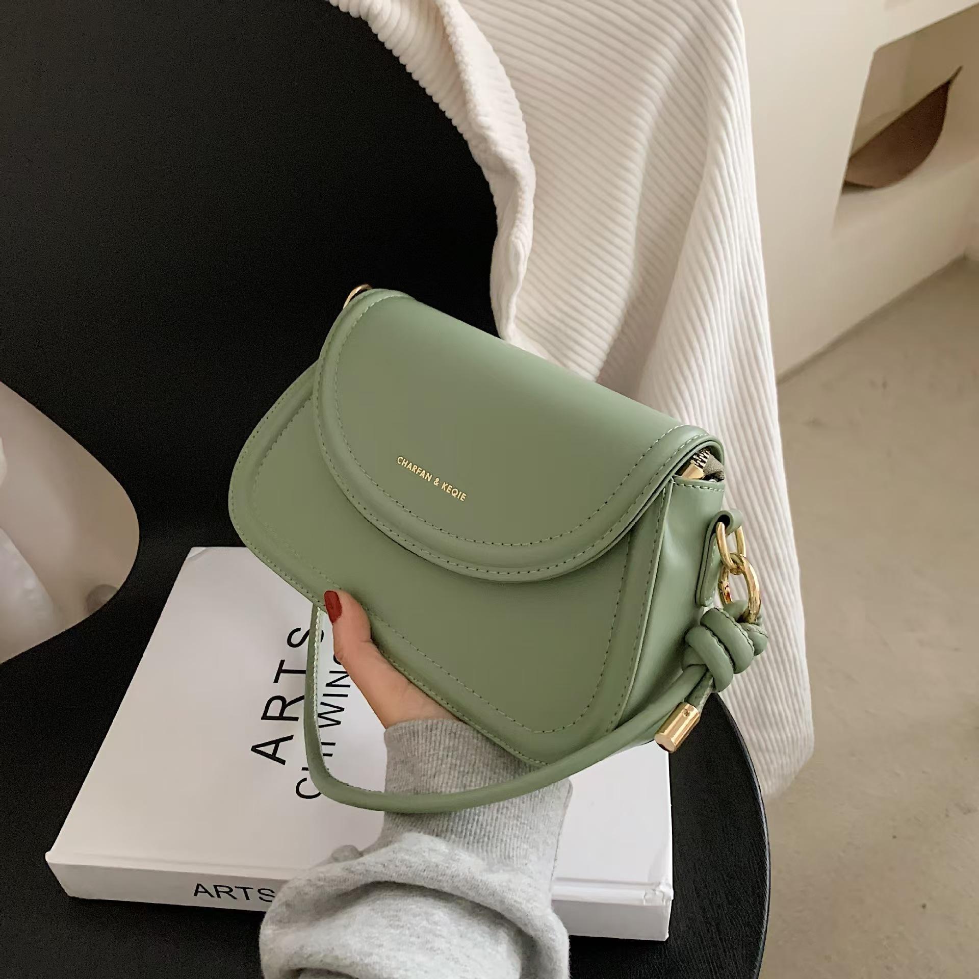 

Сумка подмышкой из высококачественной текстуры, женская модная маленькая квадратная сумка через плечо зелёный