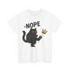 No Kings Black Cat Shirt, Cat Kicking Crown T-Shirt