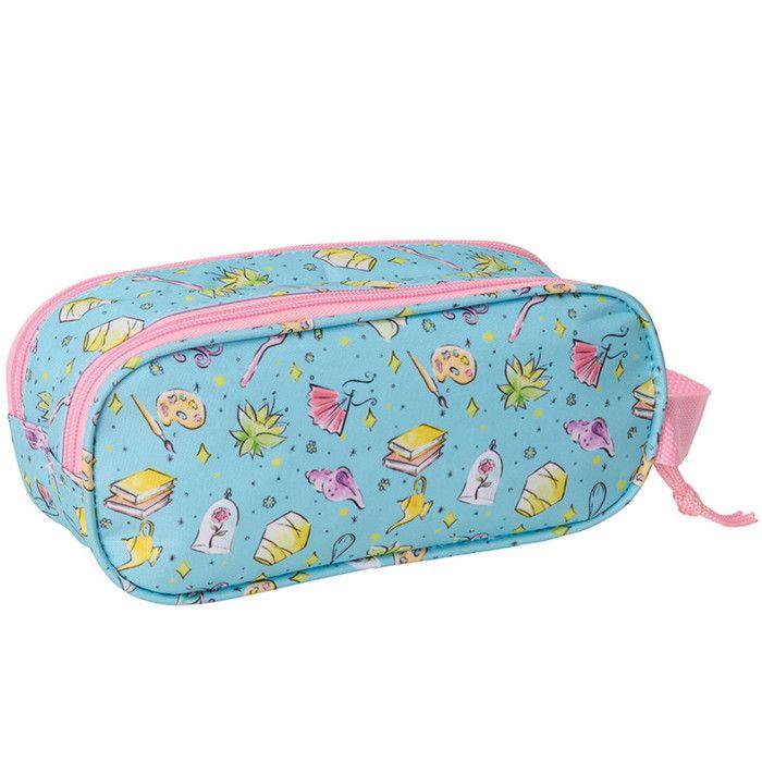 Trousse Princesse Disney Rose 3D 21 CM - 2 Cpt