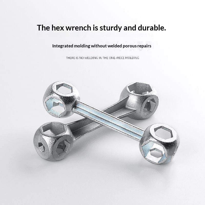 10 in 1 Compact Bone Hex Wrench 1/2/3Pcs Mini Pocket Hexagon Sleeve Wrench Tool for Small Appliance Repair Household Use